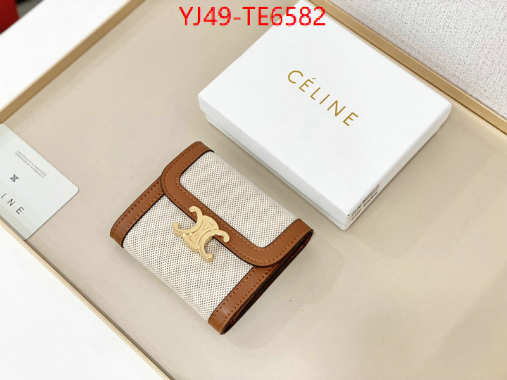 CELINE Bags(4A)-Wallet,wholesale replica ID: TE6582,$: 49USD