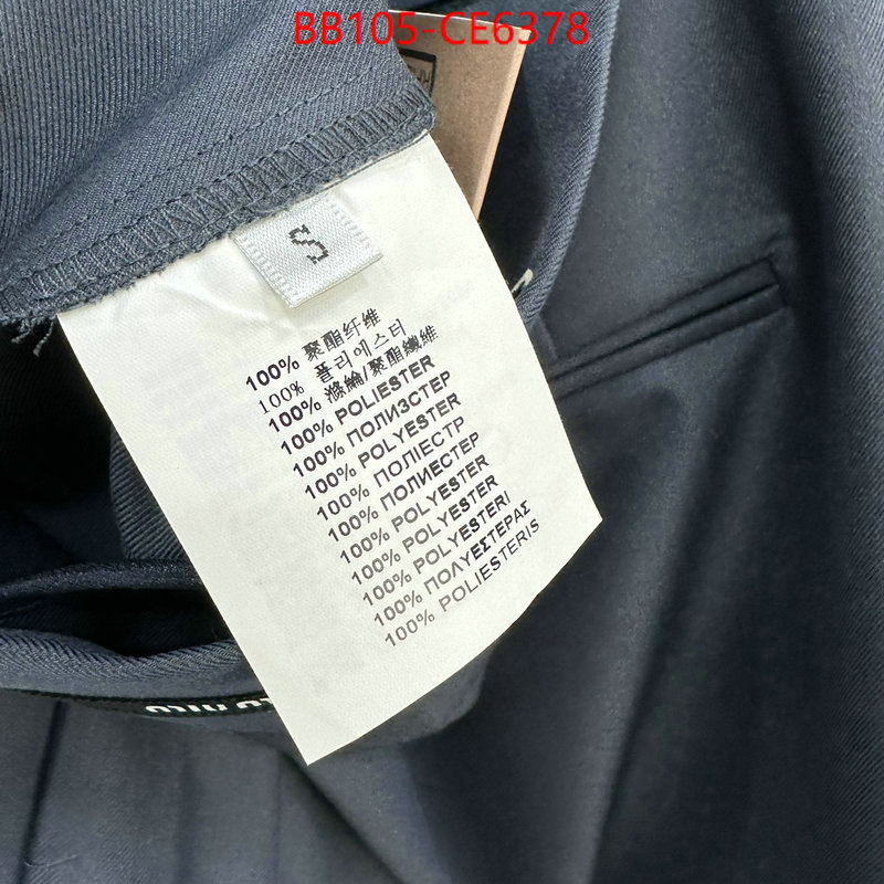 Clothing-MIU MIU,where to buy the best replica ID: CE6378,$: 105USD