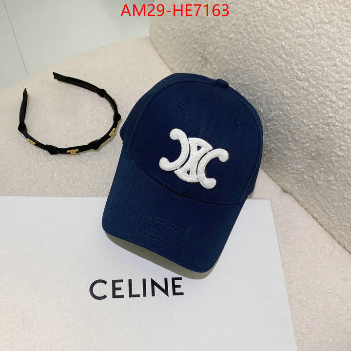 Cap (Hat)-Celine,how to find replica shop ID: HE7163,$: 29USD