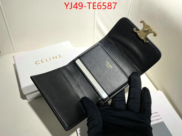 CELINE Bags(4A)-Wallet,aaaaa replica ID: TE6587,$: 49USD