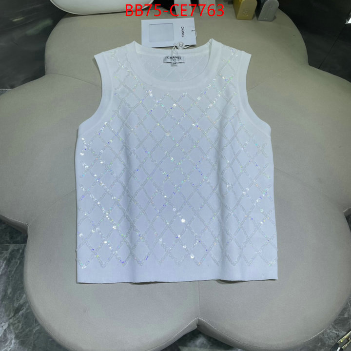 Clothing-Chanel,replicas buy special ID: CE7763,$: 75USD