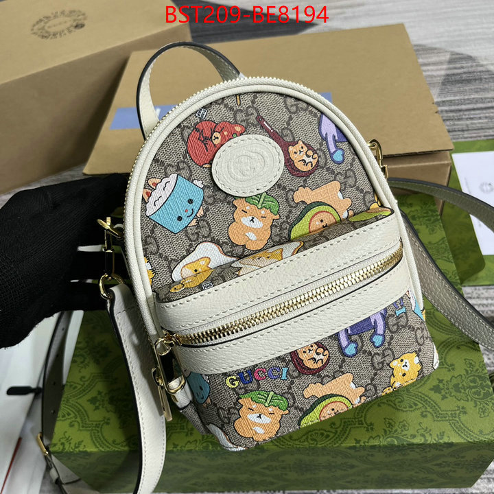 Gucci Bags(TOP)-Backpack-,1:1 clone ID: BE8194,$: 209USD