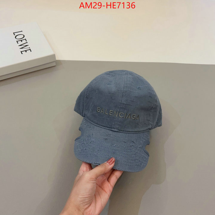 Cap (Hat)-Balenciaga,what are the best replica ID: HE7136,$: 29USD