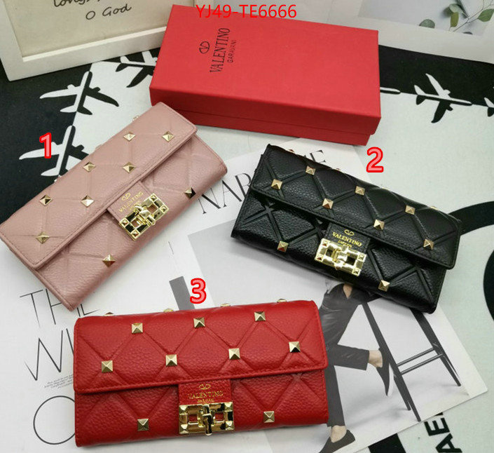 Valentino Bags(4A)-Wallet,counter quality ID: TE6666,$: 49USD