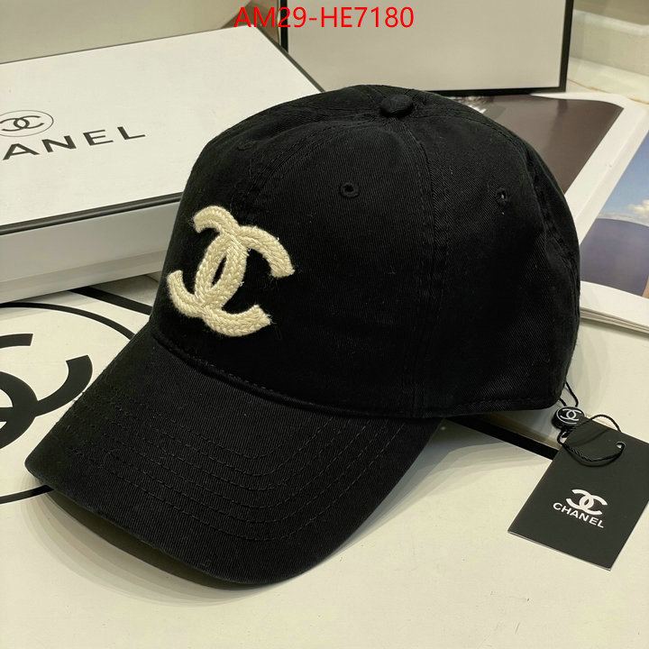 Cap (Hat)-Chanel,the highest quality fake ID: HE7180,$: 29USD