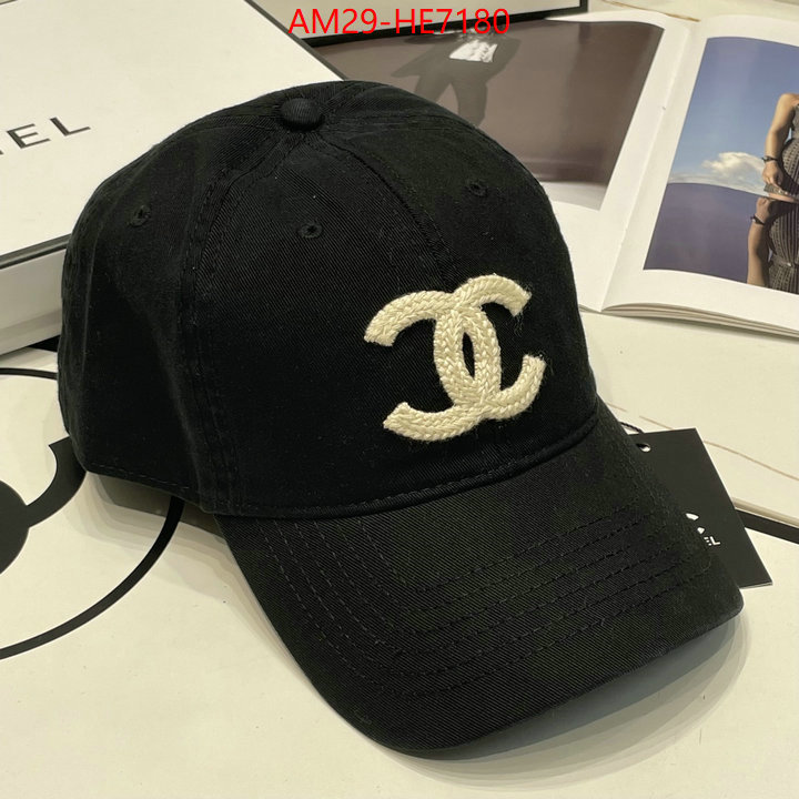 Cap (Hat)-Chanel,the highest quality fake ID: HE7180,$: 29USD