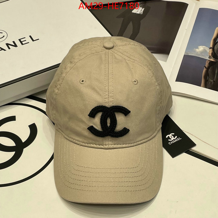 Cap (Hat)-Chanel,the highest quality fake ID: HE7180,$: 29USD