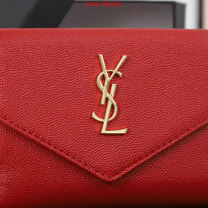 YSL Bag(4A)-Wallet-,high quality aaaaa replica ID: TE6653,$: 49USD