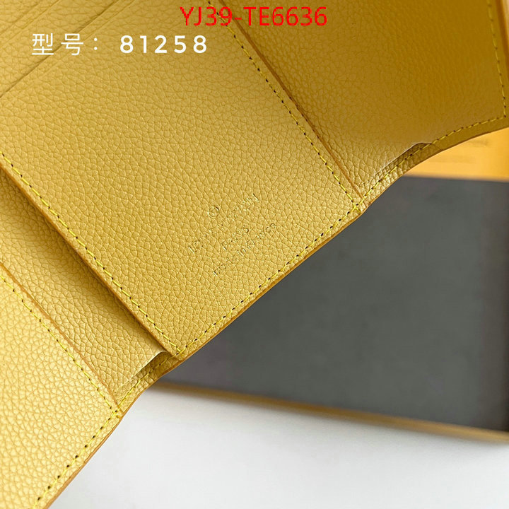 LV Bags(4A)-Wallet,wholesale imitation designer replicas ID: TE6636,$: 39USD