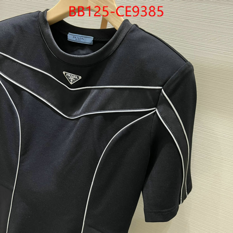 Clothing-Prada,designer fake ID: CE9385,$: 125USD