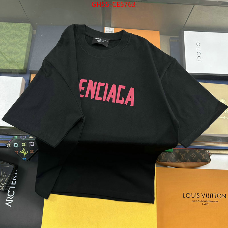 Clothing-Balenciaga,top perfect fake ID: CE5763,$: 55USD