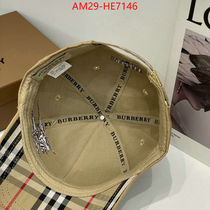 Cap (Hat)-Burberry,fake designer ID: HE7146,$: 29USD