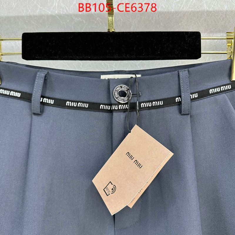 Clothing-MIU MIU,where to buy the best replica ID: CE6378,$: 105USD