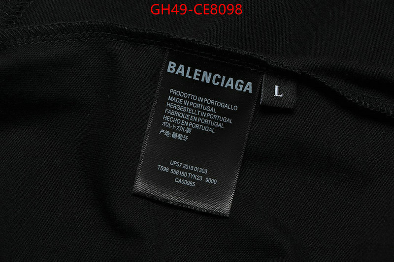 Clothing-Balenciaga,what 1:1 replica ID: CE8098,$: 49USD