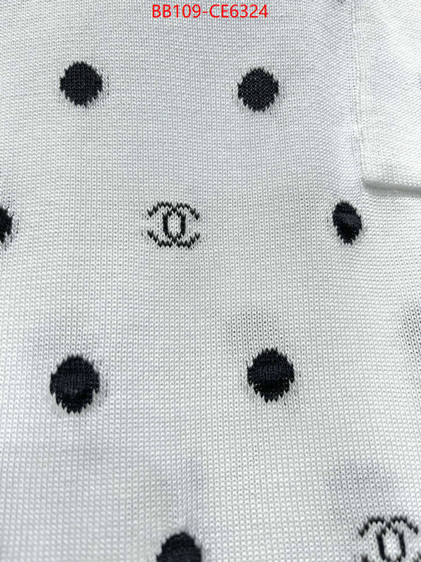 Clothing-Chanel,where could you find a great quality designer ID: CE6324,$: 109USD