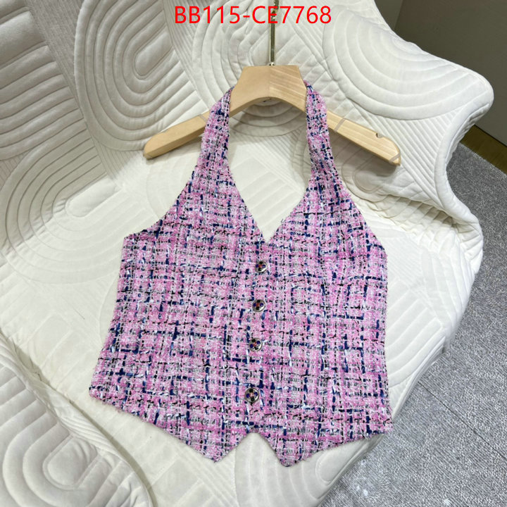 Clothing-Chanel,replica 1:1 high quality ID: CE7768,$: 115USD