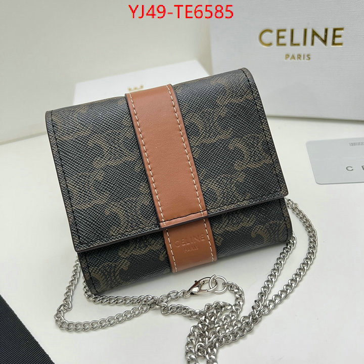 CELINE Bags(4A)-Wallet,practical and versatile replica designer ID: TE6585,$: 49USD