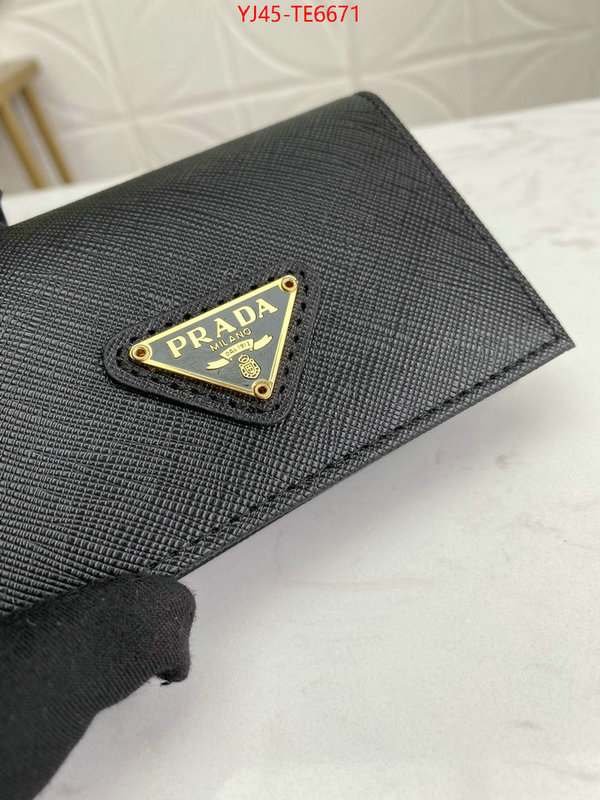 Prada Bags(4A)-Wallet,the quality replica ID: TE6671,$: 45USD