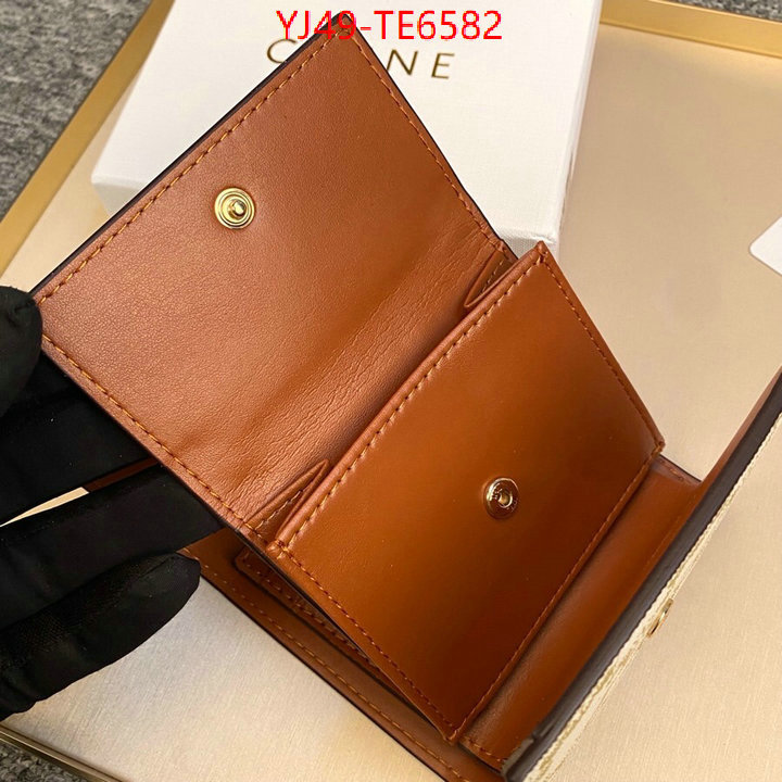 CELINE Bags(4A)-Wallet,wholesale replica ID: TE6582,$: 49USD