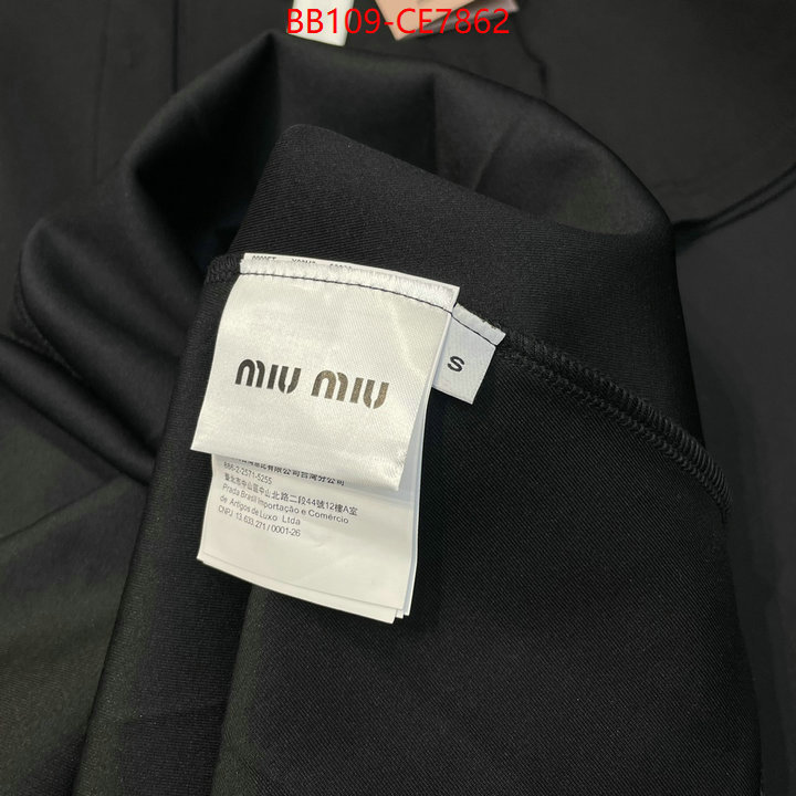 Clothing-MIU MIU,shop the best high authentic quality replica ID: CE7862,$: 109USD