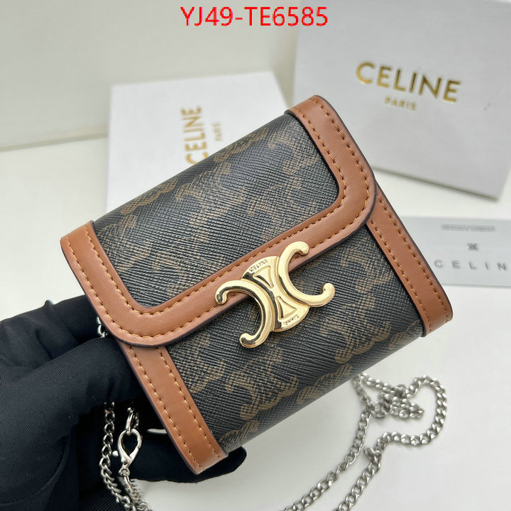 CELINE Bags(4A)-Wallet,practical and versatile replica designer ID: TE6585,$: 49USD