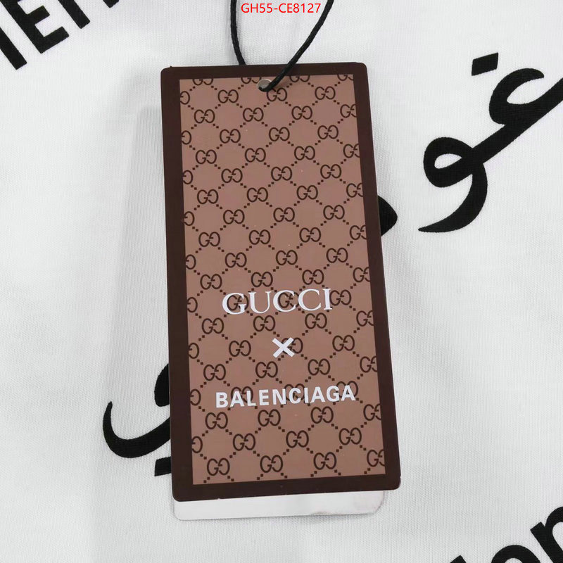 Clothing-Gucci,replica aaaaa designer ID: CE8127,$: 55USD