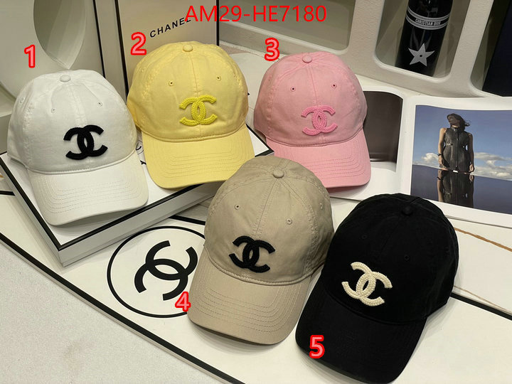 Cap (Hat)-Chanel,the highest quality fake ID: HE7180,$: 29USD