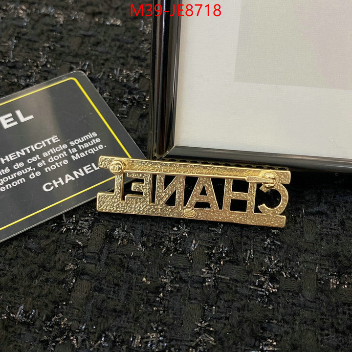 Jewelry-Chanel,top quality fake ID: JE8718,$: 39USD