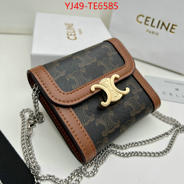 CELINE Bags(4A)-Wallet,practical and versatile replica designer ID: TE6585,$: 49USD