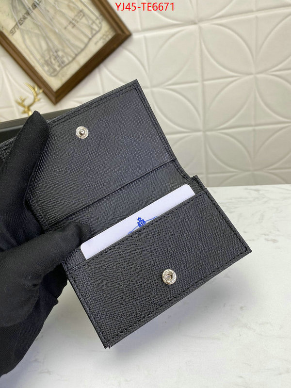 Prada Bags(4A)-Wallet,the quality replica ID: TE6671,$: 45USD