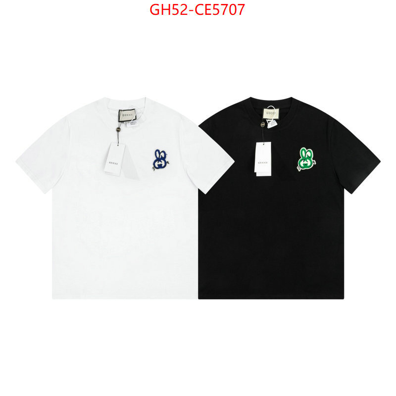 Clothing-Gucci,high quality 1:1 replica ID: CE5707,$: 52USD