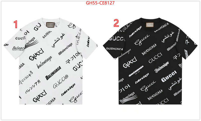 Clothing-Gucci,replica aaaaa designer ID: CE8127,$: 55USD