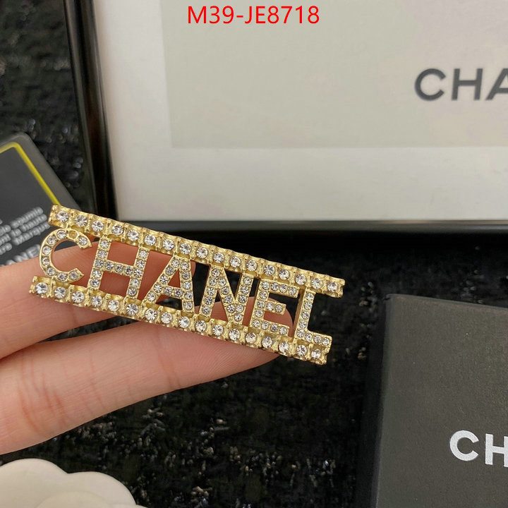 Jewelry-Chanel,top quality fake ID: JE8718,$: 39USD