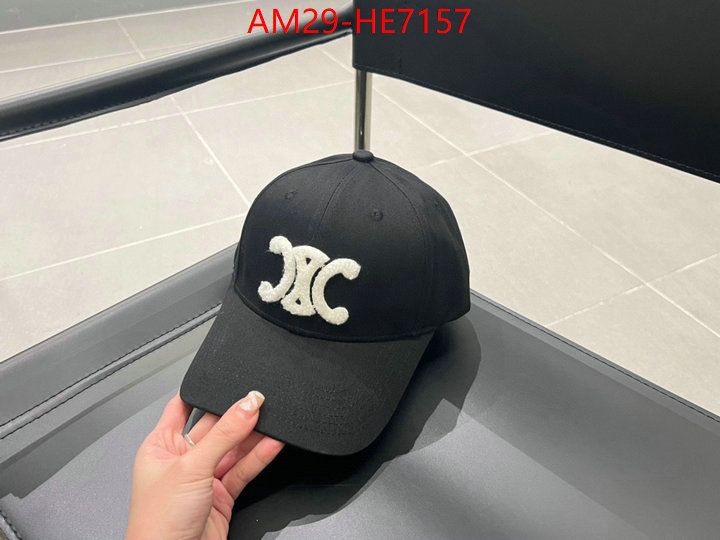 Cap (Hat)-Celine,cheap replica designer ID: HE7157,$: 29USD