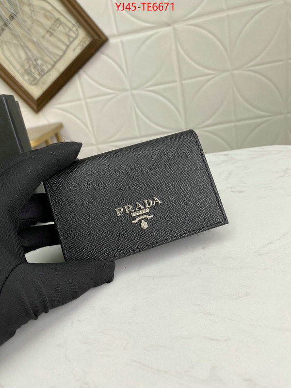 Prada Bags(4A)-Wallet,the quality replica ID: TE6671,$: 45USD