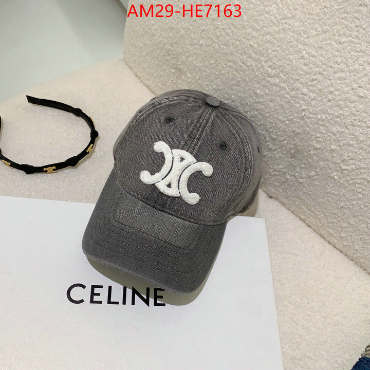 Cap (Hat)-Celine,how to find replica shop ID: HE7163,$: 29USD