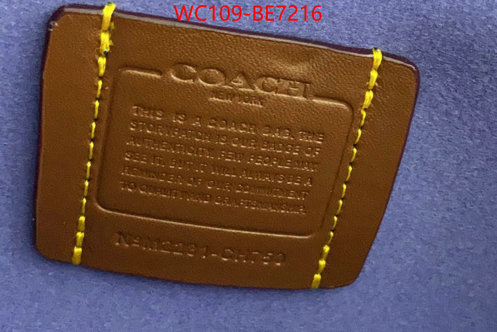 Coach Bags(4A)-Diagonal,only sell high-quality ID: BE7216,$: 109USD
