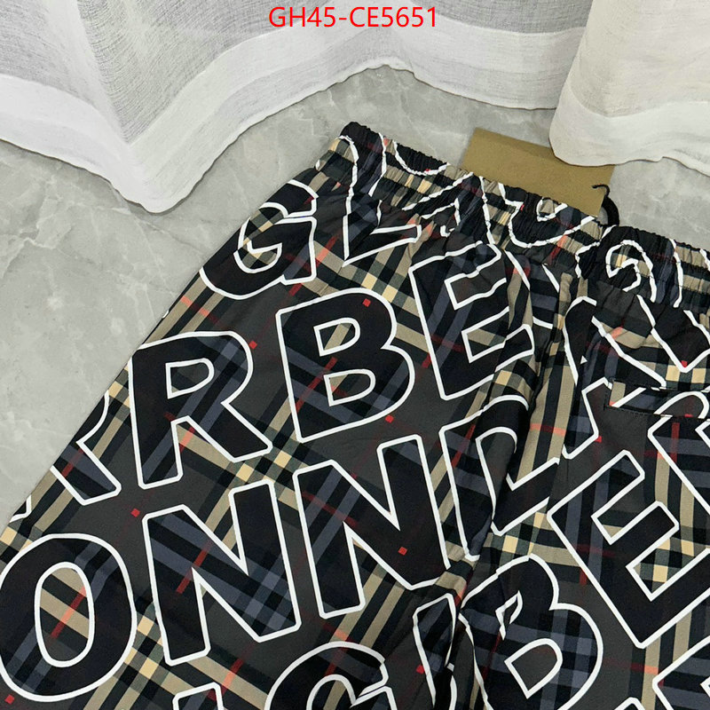 Clothing-Burberry,the best quality replica ID: CE5651,$: 45USD