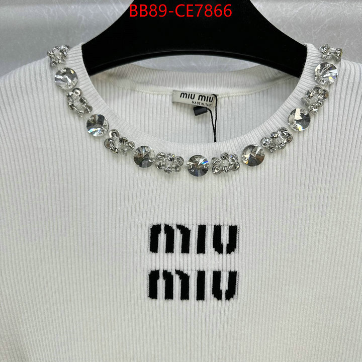 Clothing-MIU MIU,2023 luxury replicas ID: CE7866,$: 89USD