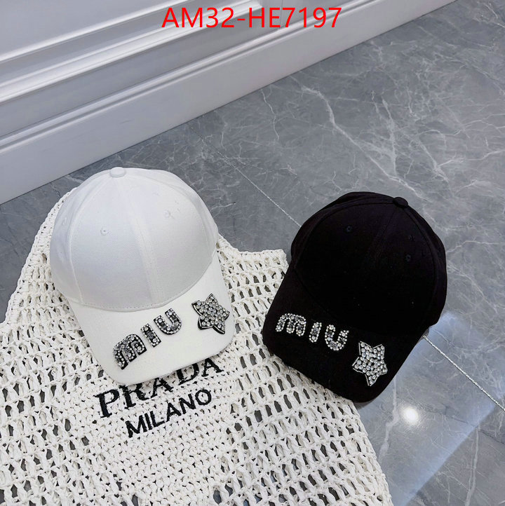 Cap (Hat)-Miu Miu,designer replica ID: HE7197,$: 32USD