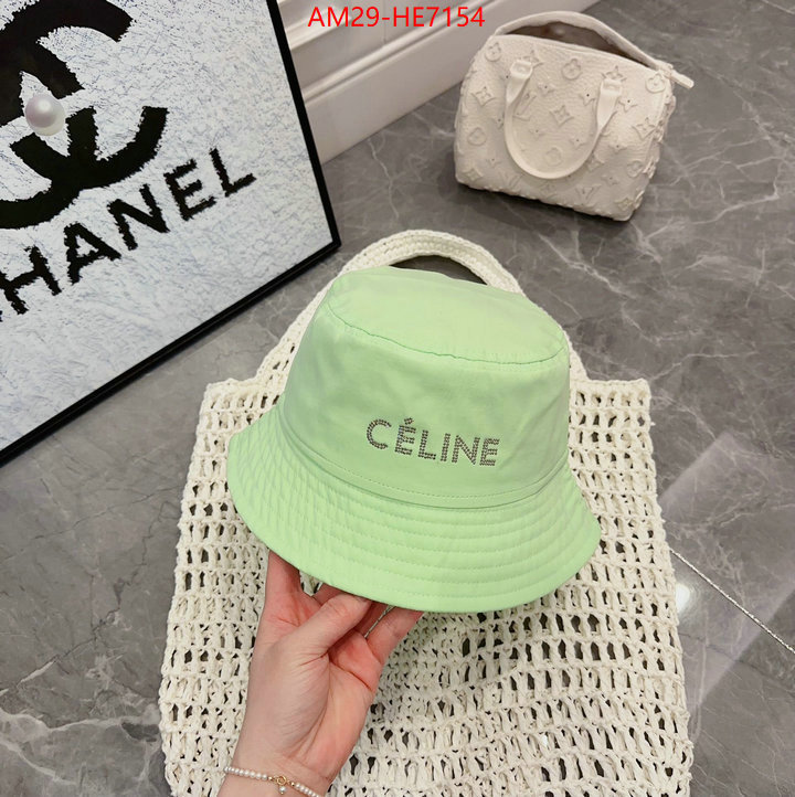 Cap (Hat)-Celine,how to find designer replica ID: HE7154,$: 29USD