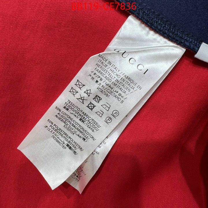 Clothing-Gucci,where to buy the best replica ID: CE7836,$: 119USD