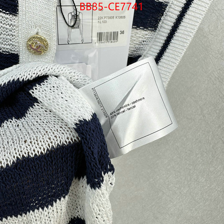 Clothing-Chanel,knockoff highest quality ID: CE7741,$: 85USD