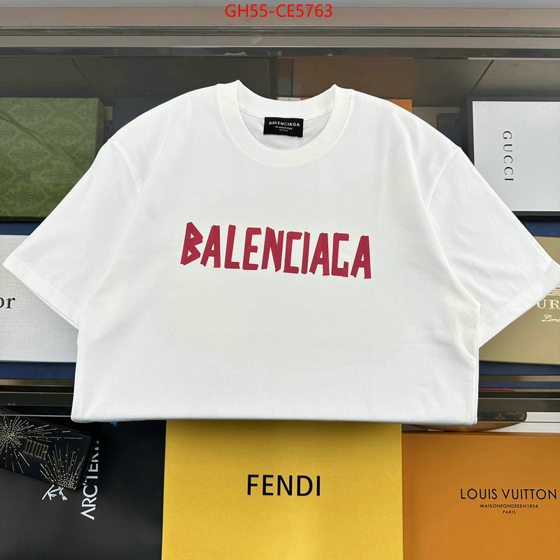 Clothing-Balenciaga,top perfect fake ID: CE5763,$: 55USD