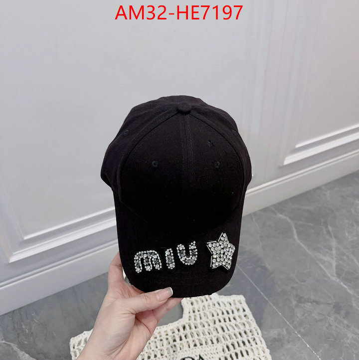 Cap (Hat)-Miu Miu,designer replica ID: HE7197,$: 32USD