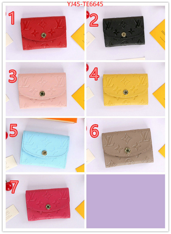 LV Bags(4A)-Wallet,top 1:1 replica ID: TE6645,$: 45USD