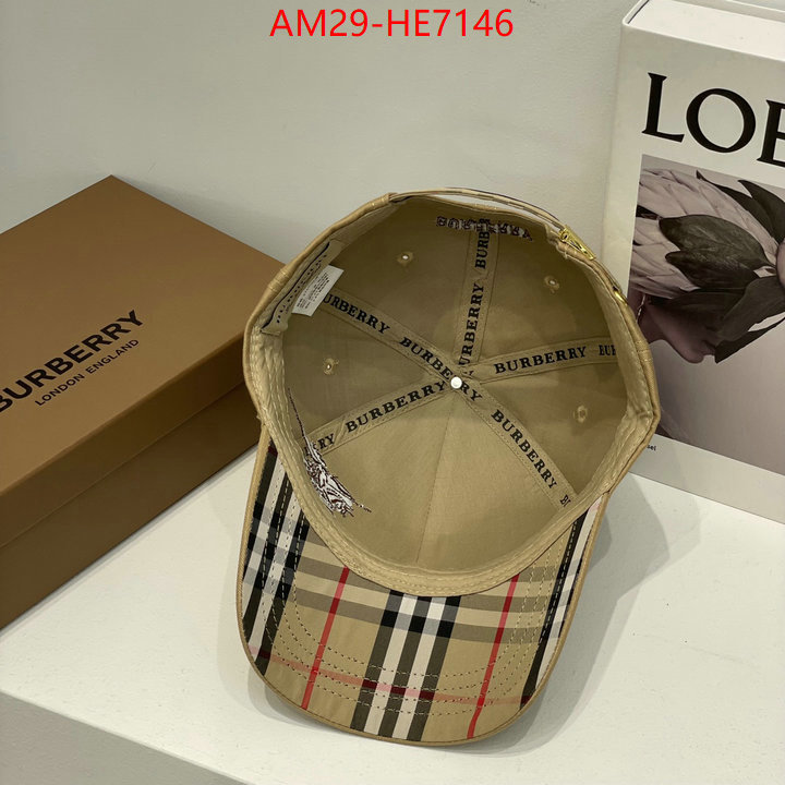 Cap (Hat)-Burberry,fake designer ID: HE7146,$: 29USD