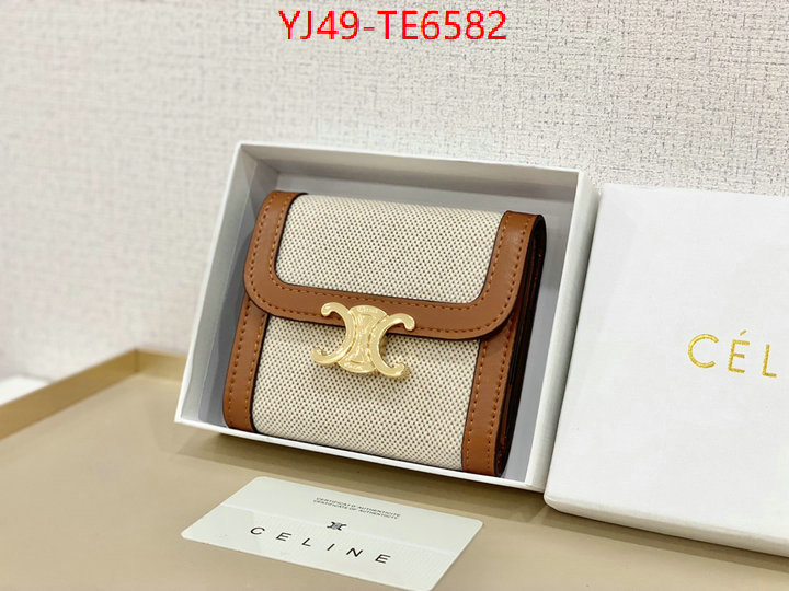 CELINE Bags(4A)-Wallet,wholesale replica ID: TE6582,$: 49USD