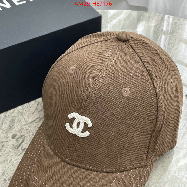 Cap (Hat)-Chanel,mirror copy luxury ID: HE7176,$: 29USD