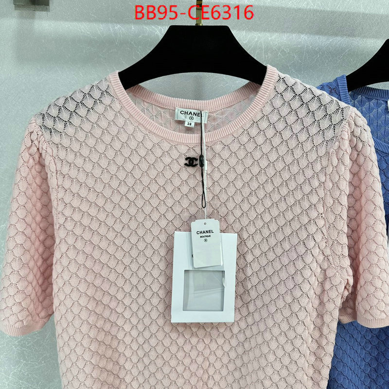 Clothing-Chanel,where to buy ID: CE6316,$: 95USD